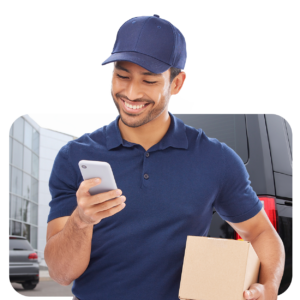 Professional courier delivering packages across Georgia.